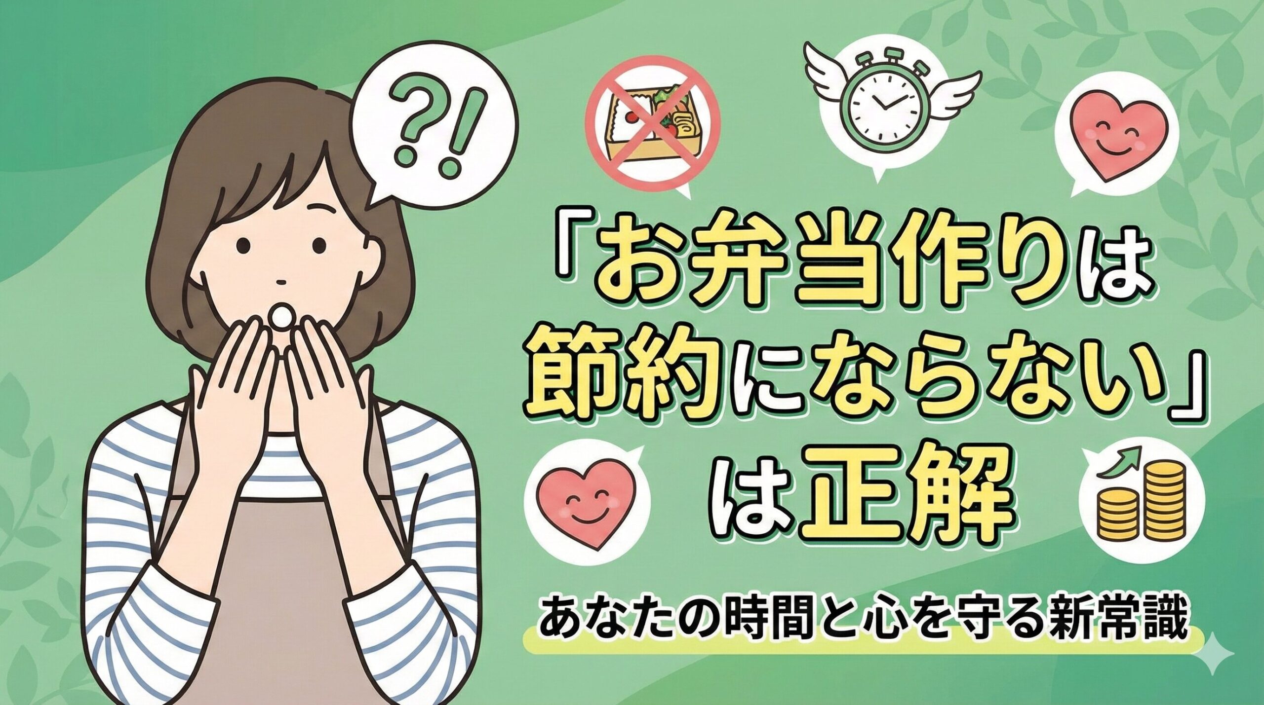 「お弁当作りは節約にならない」は正解。あなたの時間と心を守る新常識