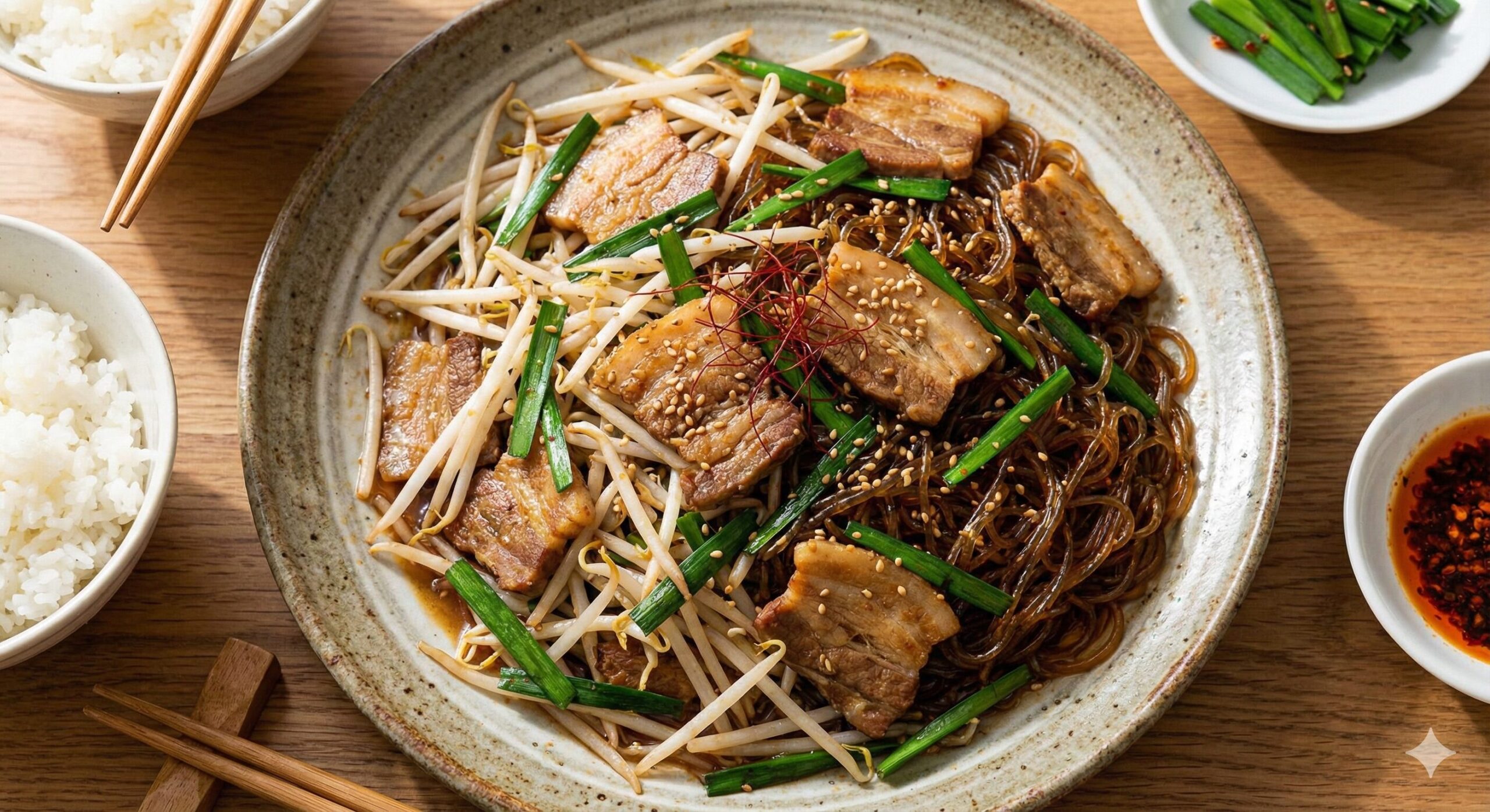 もやしたっぷり！豚バラと春雨の中華風炒め