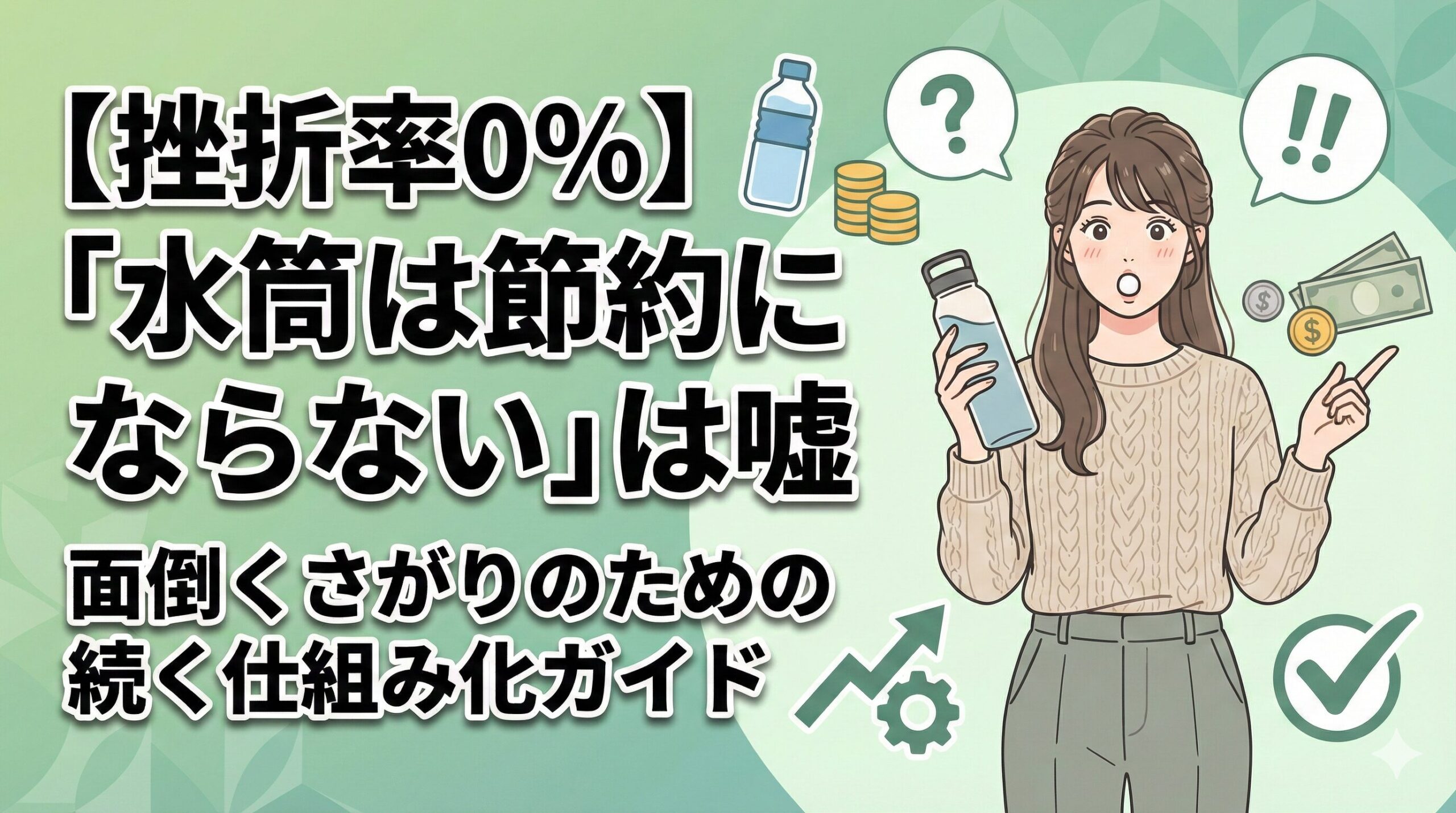 【挫折率0%】「水筒は節約にならない」は嘘。面倒くさがりのための続く仕組み化ガイド