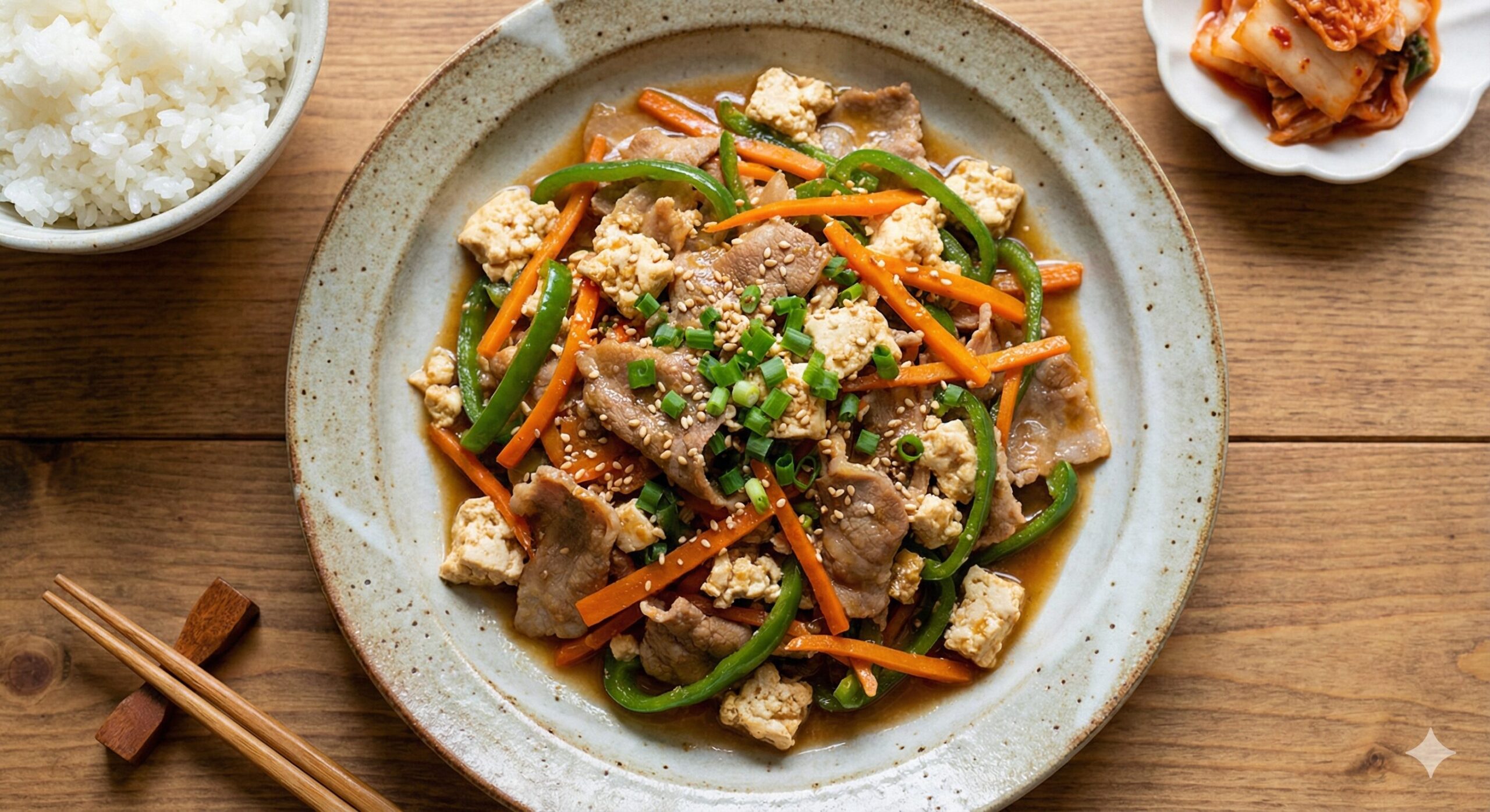 豚こま切れ肉で、ごはんが進む！豆腐かさ増しチャプチェ