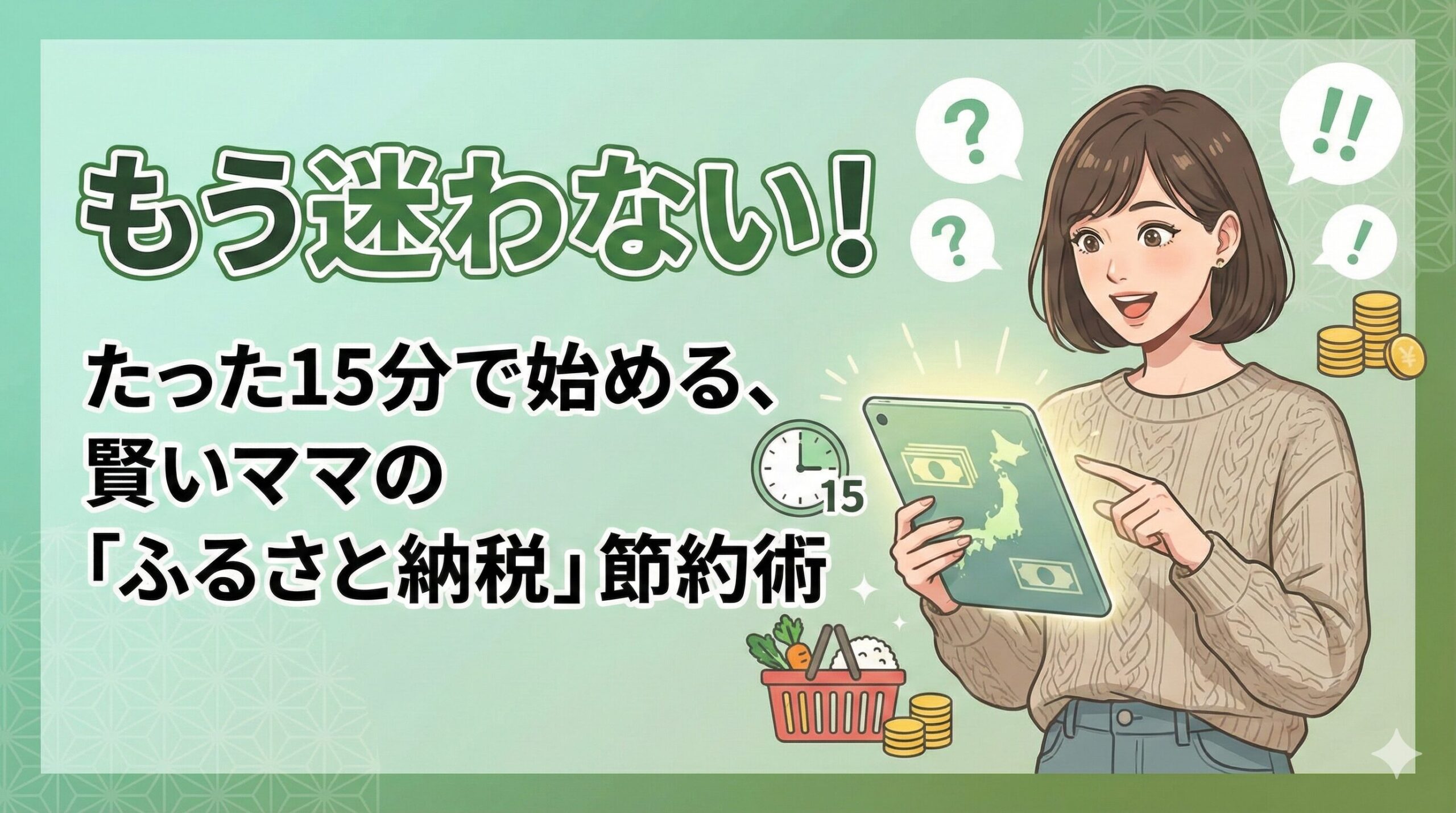 もう迷わない！たった15分で始める、賢いママの「ふるさと納税」節約術
